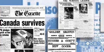 ProQuest Historical Newspapers™ Canadian Newspapers